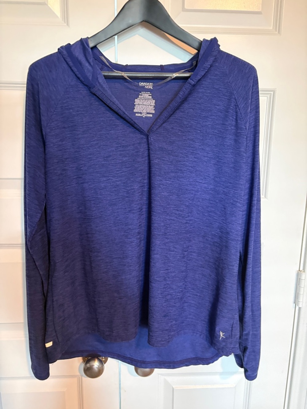 Danskin Now Women's Royal Blue Hooded Long-Sleeve Pullover
